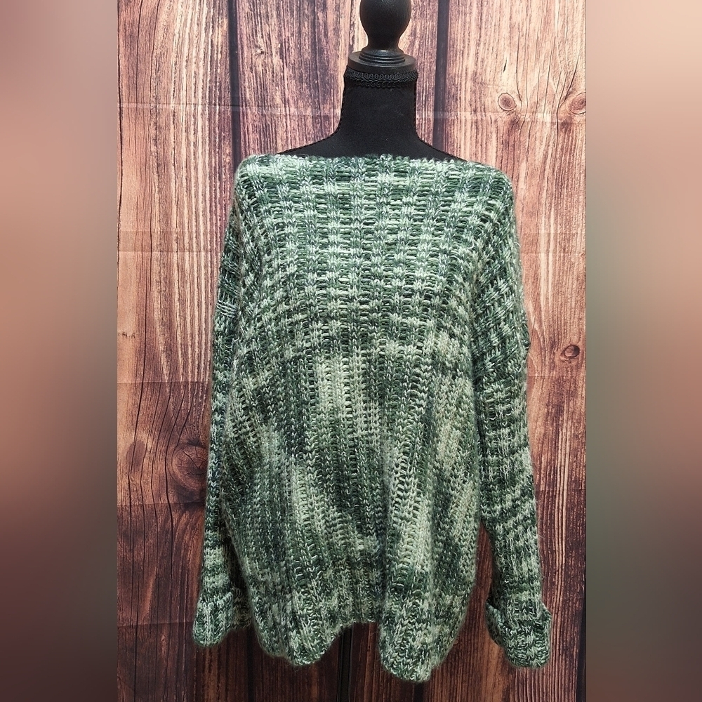 Entro Forest Green Women's Cowl Neck Sweater Womens Size XL